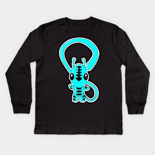 Art Lifeform: Blue Kids Long Sleeve T-Shirt